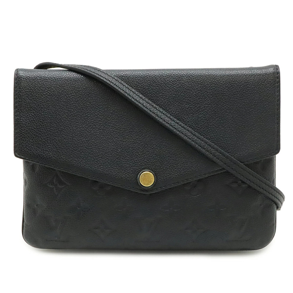 LOUIS VUITTON Monogram Empreinte Twice Crossbody Noir Black